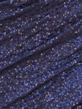 Navy Blue - V Neck Bodycon Sequins Pleated Mini Party Dresses