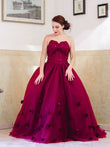Ballkleid Applikationen Herzausschnitt Tüll Ärmellos Bodenlang Kleider Abschlussball Abendkleid Ballkleider