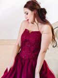 Ballkleid Applikationen Herzausschnitt Tüll Ärmellos Bodenlang Kleider Abschlussball Abendkleid Ballkleider