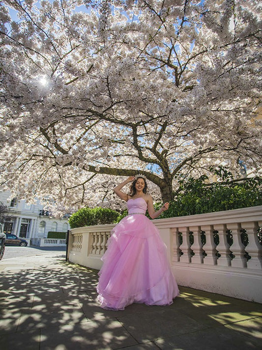 Vestido de fiesta de noche con escote corazón, organza, cuentas, largo hasta el suelo, sin mangas