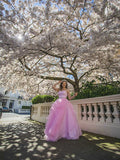 Vestido de fiesta de noche con escote corazón, organza, cuentas, largo hasta el suelo, sin mangas