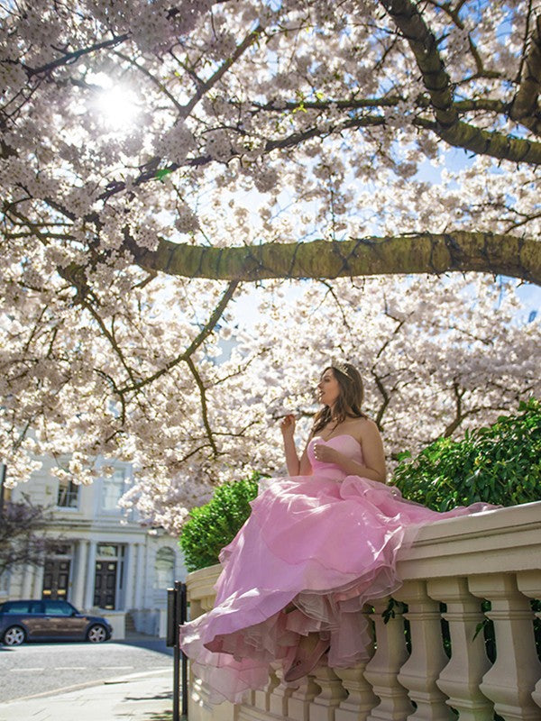 Vestido de fiesta de noche con escote corazón, organza, cuentas, largo hasta el suelo, sin mangas