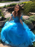 Vestido de fiesta con hombros descubiertos, encaje, tul, sin mangas, largo hasta el suelo, vestido de noche para graduación