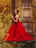 Ballkleid Perlenbesetzt Tüll Herzausschnitt Ärmellos Bodenlang Kleider Ballkleid Abendkleid