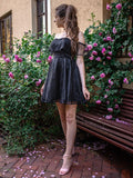 A-Linie/Princess-Linie Schulterfrei Ärmellos Kurz/Mini Tüll Homecoming Kleider Cocktailkleid