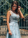 Vestido de fiesta de graduación, corte A/princesa, sin mangas, con tirantes y apliques de tul, corto/mini