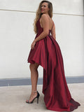 Vestido de fiesta asimétrico de corte A/princesa con tirantes finos, tafetán, volantes, sin mangas y corte A