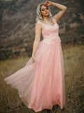 Vestido de noche de fiesta de corte A/princesa de tul sin mangas con escote en forma de corazón y apliques hasta el suelo