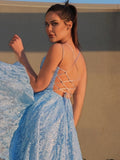 Vestido de fiesta corto/mini sin mangas con escote en V, satén, encaje, corte A/princesa