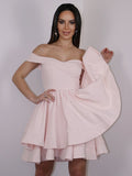 A-Linie/Princess-Linie Stretch-Krepp Rüschen Schulterfrei Ärmellos Kurz/Mini Cocktailkleider Ballkleid