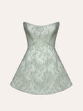 Sage - A Line Scoop Neck Short Homecoming Dresses With Lace Appliques