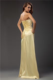 Sheath/Column Sweetheart Sleeveless Long Silk like Satin Dresses Prom Evening Dress