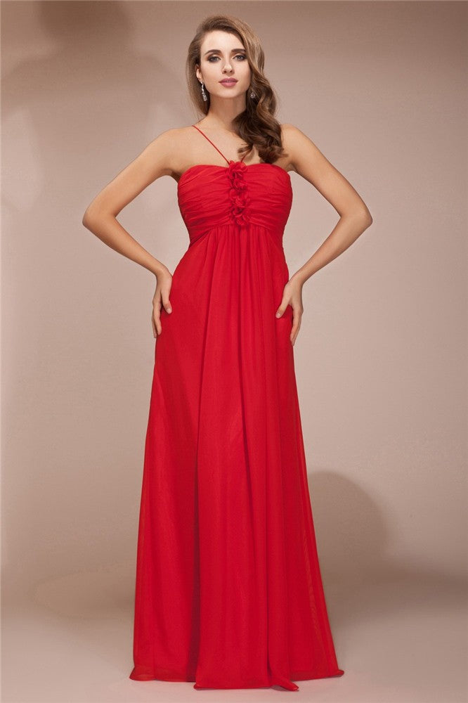 Etui-Linie/Spalte Rüschen Lange Ärmellos Chiffon Brautjungfernkleider Abendkleid Ballkleid