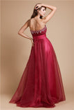 A-Line/Princess Sweetheart Sleeveless Long Organza Dresses Prom Evening Dress