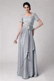Sheath/Column Square Beading Applique Silk like Satin Mother of the Bride Dresses
