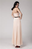Sheath/Column Strapless Sleeveless Sash Silk like Satin Chiffon Bridesmaid Dresses Formal Evening Dress