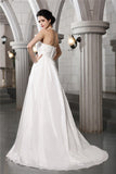 A-Line/Princess Strapless Sleeveless Beading Applique Long Taffeta Wedding Dresses Bridal Gowns