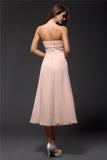 Vestido de dama de honor de gasa con escote en forma de corazón, volantes, sin mangas, largo hasta la rodilla, vestido de invitada de boda