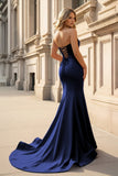 Sweetheart Mermaid Long Prom Dress with Slit