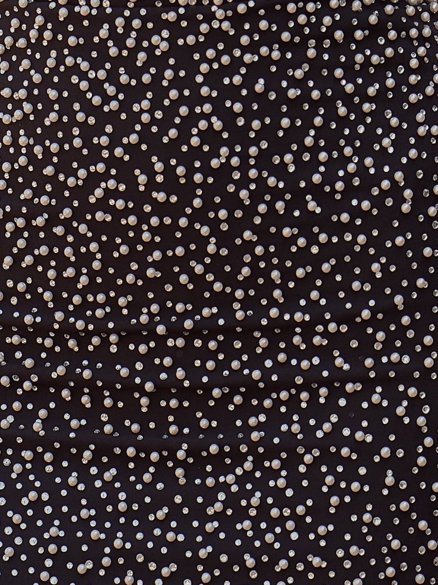 Black Bodycon Strapless Mini Party Dresses With Beadings