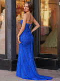 Mermaid Sweetheart Neck Lace Long Prom Dress With Appliques