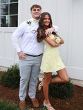 Yellow Sweetheart  A Line Sequins Short Homecoming Dresses