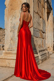 Silver Spaghetti Straps Mermaid Appliqued Prom Dress With Split