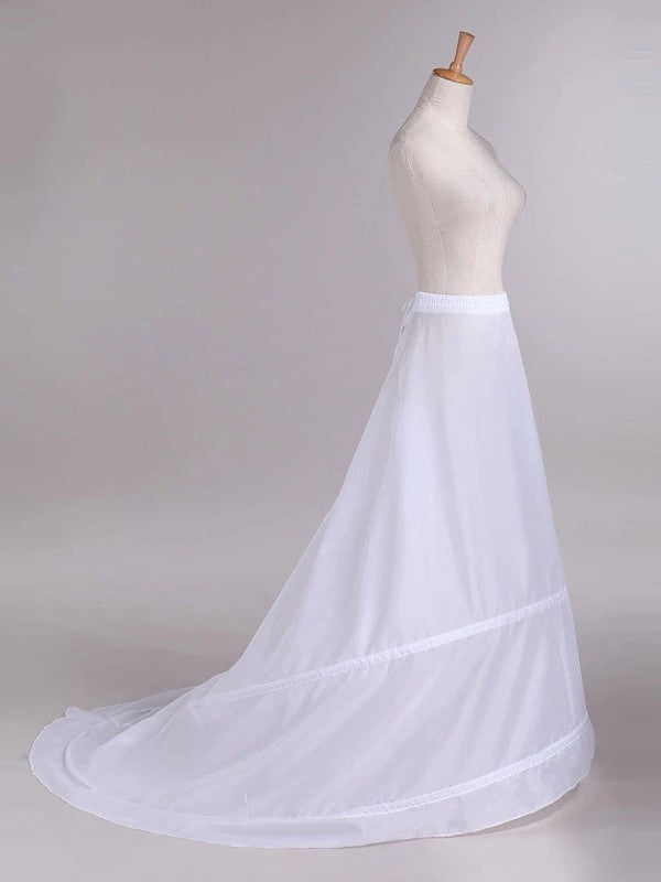 Nylon A-Line 1 Tier Sweep/Brush Train Wedding Petticoats