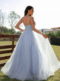 A-Line/Princess Ruffles V-neck Sleeveless Floor-Length Dresses	Prom Evening Dress
