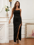 Sheath/Column Spaghetti Straps Sleeveless Floor-Length Dresses Prom Evening Dress