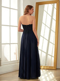 A-Line/Princess Chiffon Applique Sweetheart Sleeveless Floor-Length Dresses Prom Evening Dress