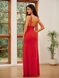 Sheath/Column Jersey Straps Sleeveless Floor-Length Dresses Prom Evening Dress
