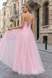 A-Line Sweetheart Beads Empire-Waist Sleeveless Prom Dress With Slit