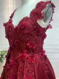 Ballkleid Ärmellos Off-the-Shoulder Applikation Satin Bodenlang Kleider Ballkleid Quinceanera Ballkleider