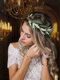 Vestidos de novia de tul con encaje, corte A/princesa, hombros descubiertos, largo hasta el suelo, mangas 1/2