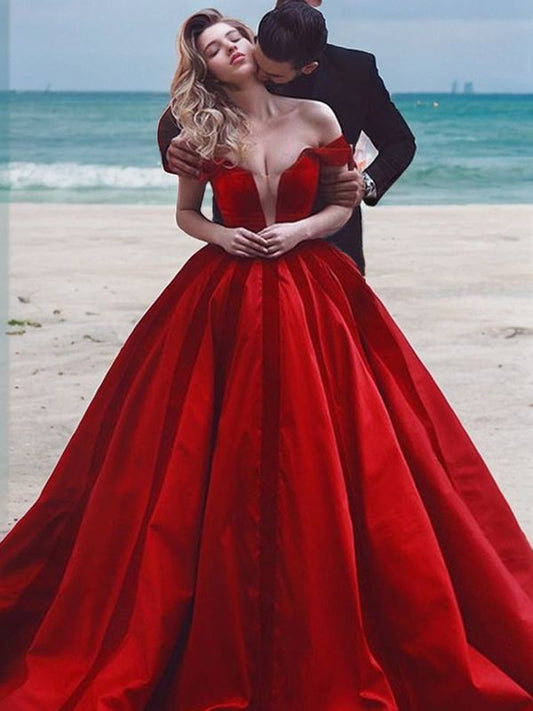 Vestido de fiesta sin mangas con hombros descubiertos, cola larga y volantes de satén, vestido de noche para fiesta de playa