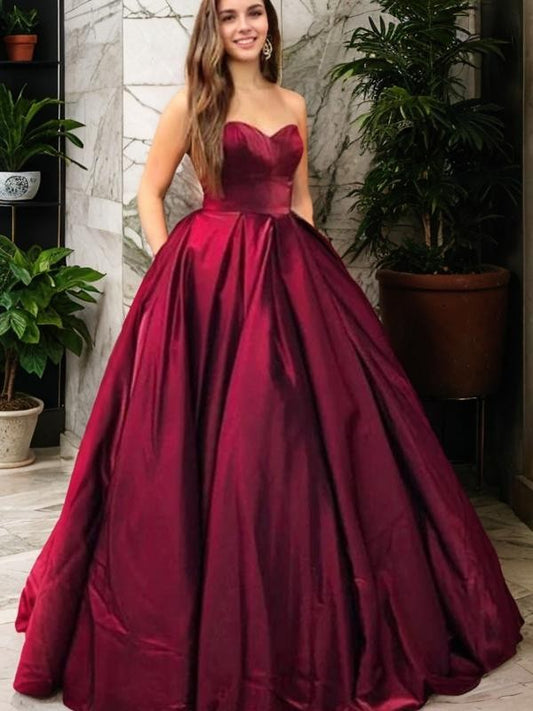 Vestido de fiesta sin mangas de satén con escote en forma de corazón y volantes hasta el suelo, vestido de noche para graduación, vestidos de fiesta de quinceañera