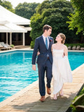 Sheath/Column Silk like Satin Ruched Square Sleeveless Court Train Wedding Dresses Bridal Gowns