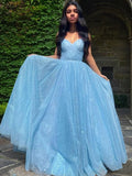 A-Linie/Princess-Linie Gerüscht V-Ausschnitt Ärmellos Sweep/Pinsel zug Kleider Ballkleid Ballkleider