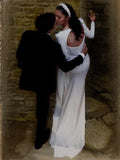 Sheath/Column Stretch Crepe Ruched Square Long Sleeves Sweep/Brush Train Wedding Dresses Bridal Gowns