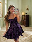 Vestido de fiesta de graduación, corte A/princesa, escote corazón, sin mangas, corto/mini