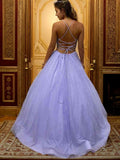 A-Linie/Princess-Linie Rüschen Spaghettiträger Ärmellos Sweep/Pinsel zug Kleider Ball-/Abendkleid