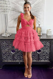 Princess Yellow One Shoulder Knotted Ruffle Short Party Dress