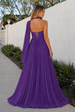 A Line Light Pink Sweetheart Chiffon Long Prom Dress