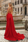 Yellow Mermaid Halter Satin Prom Dresses With Tail Evening Dress