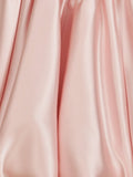 Pink Strapless A Line Satin Short Homecoming Dress With Bow