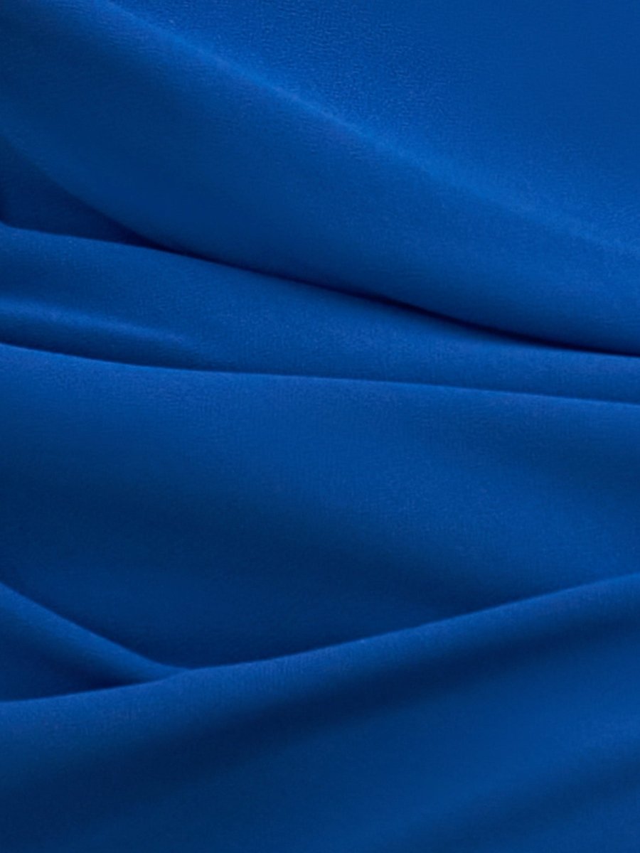 Royal Blue Sheath Scoop Neck Short Homecoming Dresses With Train