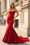 Sweetheart Mermaid Long Prom Dress with Slit