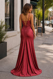 Sheath Black Long Appliques Prom Dress