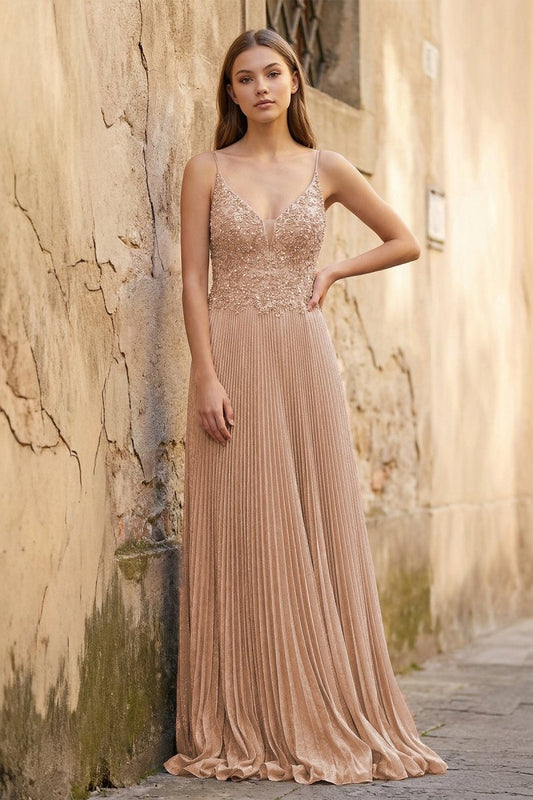 Rose Pink A-line Floor Length Glitter Jersey Prom Dress with Appliques and Sequins